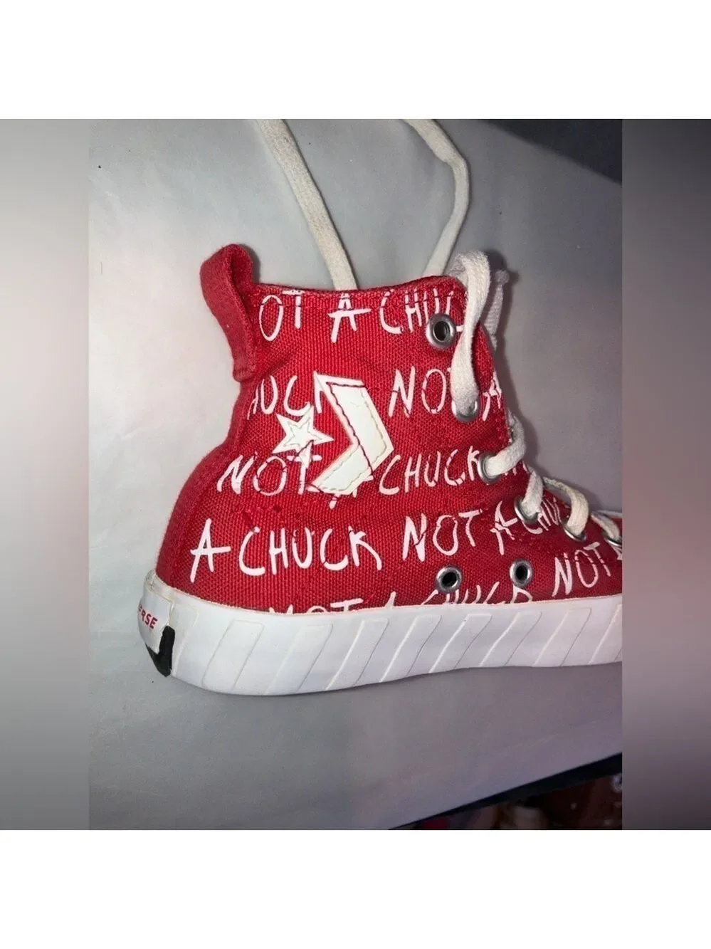 Converse UNT1TL3D Hi Top Not A Chuck Red/White Sneakers size little kids 13